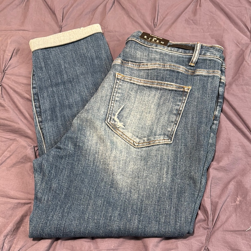 Blue Denim Ankle Jeans